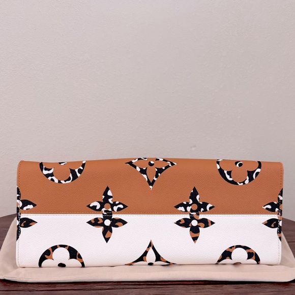 NEW LOUIS VUITTON Limited Edition Jungle Giant Monogram On The Go GM Tote Bag - Picture 11 of 13